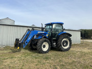 02 NH T6060 Tractor. Year 2022 2000 hrs FEL hay pallet forks bucket Reg S51SHH 1