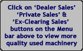 clearing sales, private sales, dealer sales